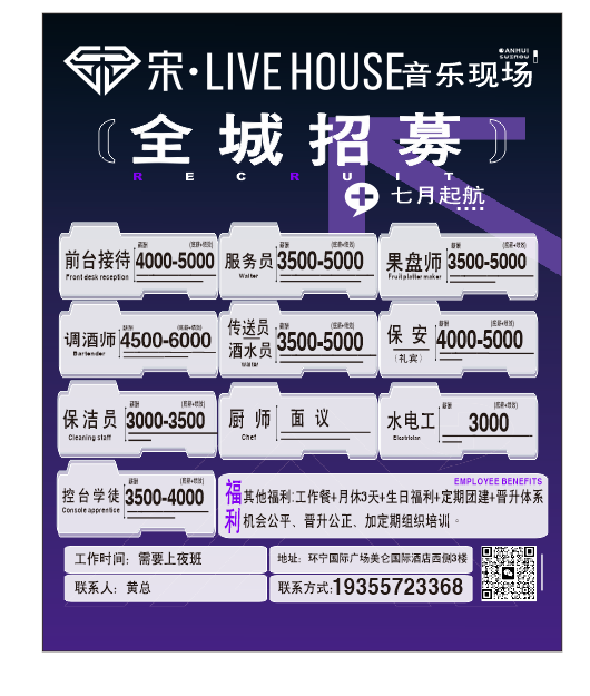 招聘服务员、传送员 -- 店员/服务员/收银/勤杂等 -- 宿州信息网